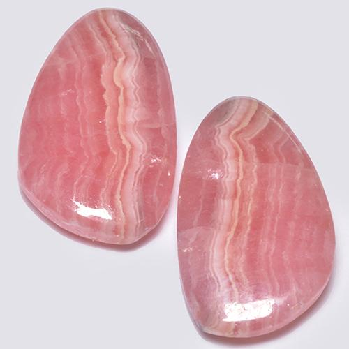 Pedras preciosas de rodocrosita multicolorido natural de 13,01 ct, forma extravagante, translúcido