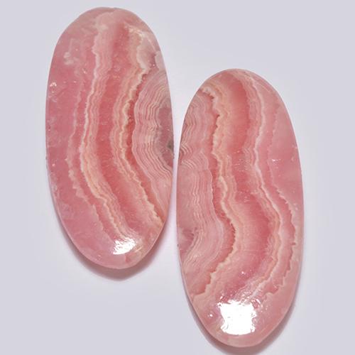 Pedras preciosas de rodocrosita multicolorido natural de 15,45 ct, corte oval, translúcido