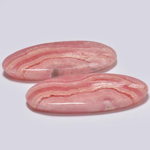 Pedras preciosas de rodocrosita multicolorido natural de 15,45 ct, corte oval, translúcido