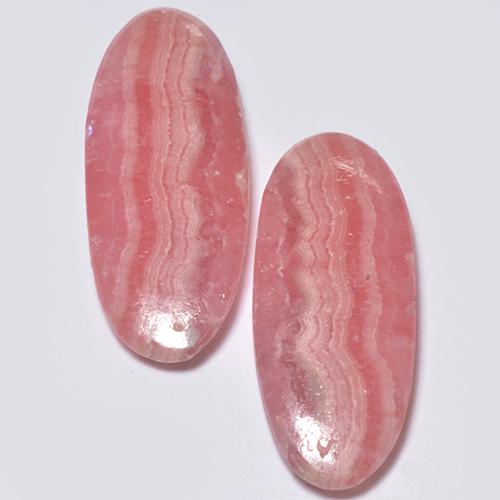 Pedras preciosas de rodocrosita multicolorido natural de 9,35 ct, corte oval, translúcido