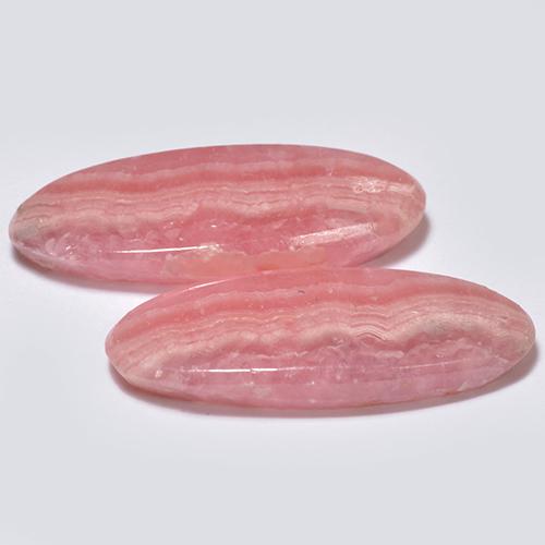 Pedras preciosas de rodocrosita multicolorido natural de 9,35 ct, corte oval, translúcido