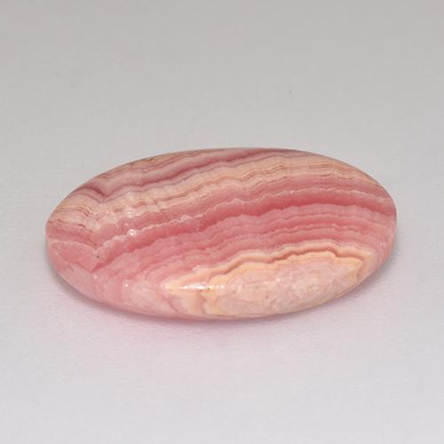 Rodocrosita rosa natural 9,46ct, corte oval, translúcido