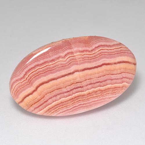 Rodocrosita rosa natural 12,12ct, corte oval, translúcido
