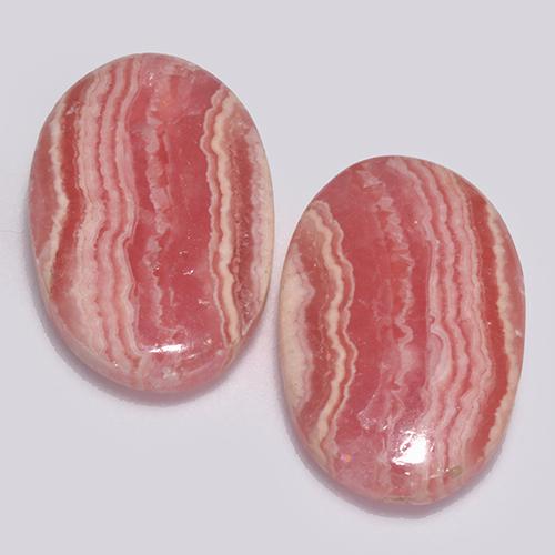 Pedras preciosas de rodocrosita rosa natural de 16,14 ct, corte oval, translúcido