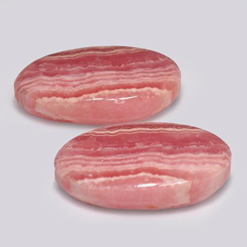 Pedras preciosas de rodocrosita rosa natural de 16,14 ct, corte oval, translúcido