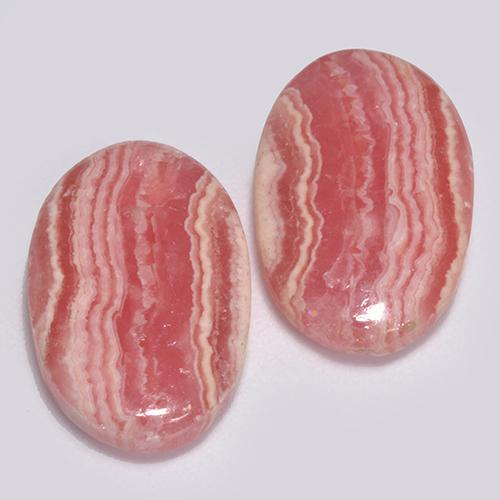 Pedras preciosas de rodocrosita rosa natural de 16,14 ct, corte oval, translúcido
