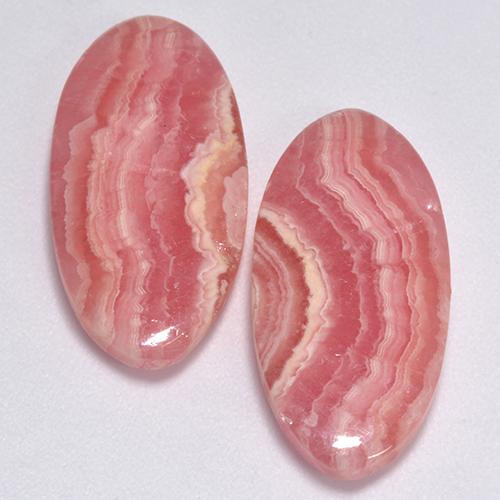 Pedras preciosas de rodocrosita multicolorido natural de 18,99 ct, corte oval, translúcido