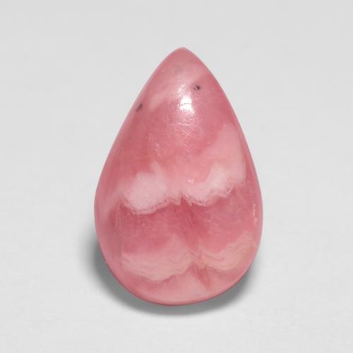 Rodocrosita multicolorido natural 1,80ct, formato de pêra, translúcido