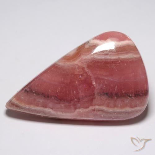 56.33ct Natural Multicolorido rodocrosita, Formato de pêra, Translúcido