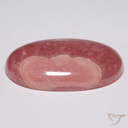 Rodocrosita multicolorido natural 57,65ct, corte oval, translúcido