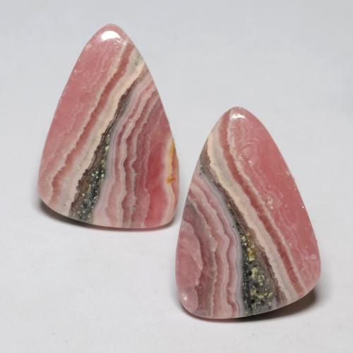 Pedras preciosas de rodocrosita multicolorido natural de 18,29 ct, forma extravagante, translúcido