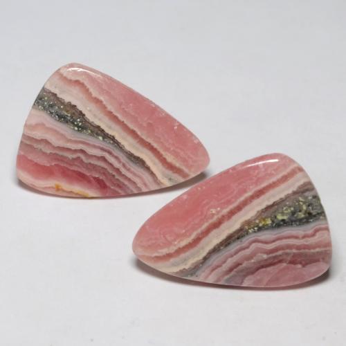 Pedras preciosas de rodocrosita multicolorido natural de 18,29 ct, forma extravagante, translúcido
