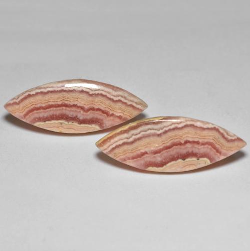 Pedras preciosas de rodocrosita multicolorido natural de 17,70 ct, marquise, opaco