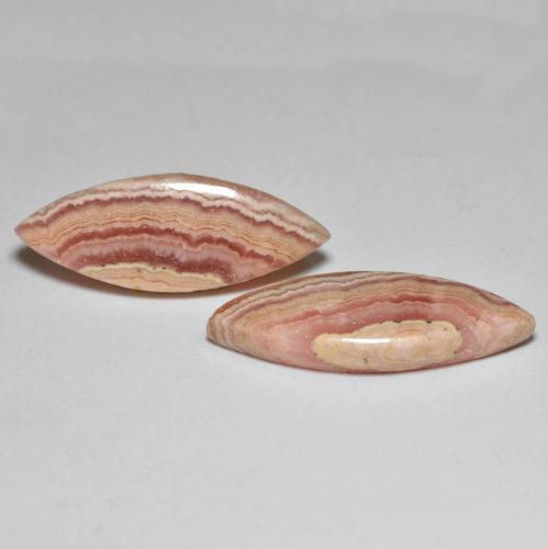 Pedras preciosas de rodocrosita multicolorido natural de 17,70 ct, marquise, opaco