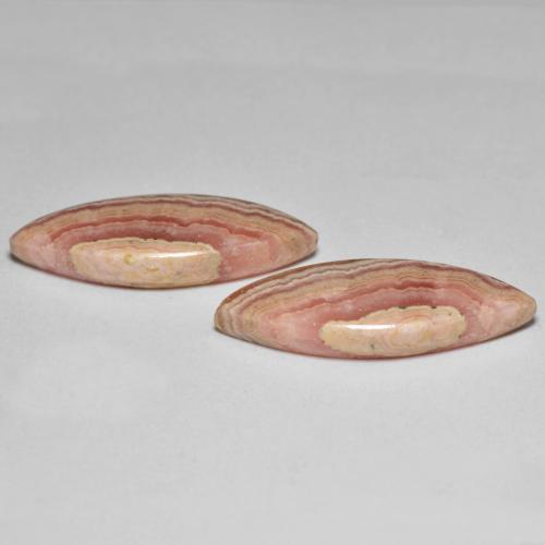 Pedras preciosas de rodocrosita multicolorido natural de 17,70 ct, marquise, opaco