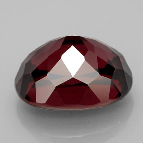 Granada rodolita vermelho natural 11,54ct, corte oval, VVS-VS