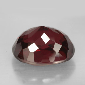 Granada rodolita vermelho natural 13,17ct, corte oval, VS