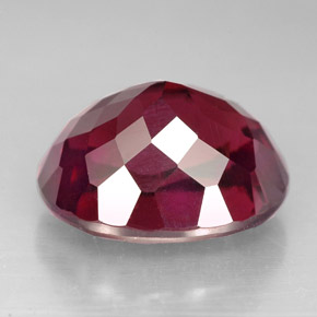 Granada rodolita vermelho natural 9,82ct, corte oval, VS