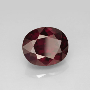 Granada rodolita vermelho natural 6,85ct, corte oval, VS