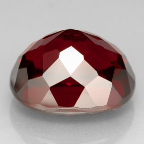 Granada rodolita vermelho natural 10,33ct, corte oval, VS