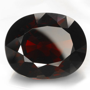 Granada rodolita vermelho natural 73,04ct, corte oval, VVS