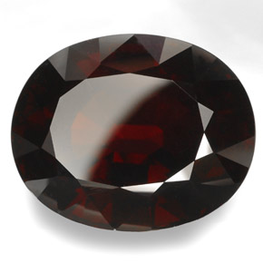 Granada rodolita vermelho natural 96,96ct, corte oval, VVS