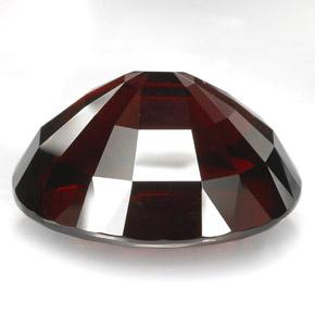 Granada rodolita vermelho natural 96,96ct, corte oval, VVS