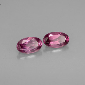 Pedras preciosas de granada rodolita rosa natural de  ct, corte oval, VVS-VS