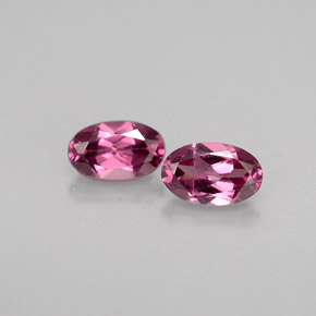 Pedras preciosas de granada rodolita rosa natural de  ct, corte oval, VVS-VS