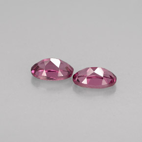 Pedras preciosas de granada rodolita rosa natural de  ct, corte oval, VVS-VS