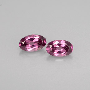 Pedras preciosas de granada rodolita rosa natural de  ct, corte oval, VVS-VS