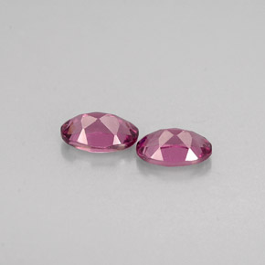 Pedras preciosas de granada rodolita rosa natural de  ct, corte oval, VVS-VS