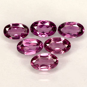 Pedras preciosas de granada rodolita rosa natural de  ct, corte oval, VVS-VS