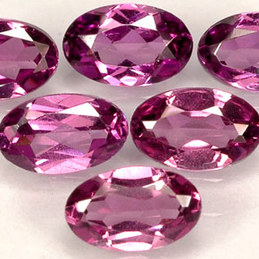 Pedras preciosas de granada rodolita rosa natural de  ct, corte oval, VVS-VS