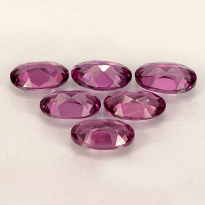Pedras preciosas de granada rodolita rosa natural de  ct, corte oval, VVS-VS