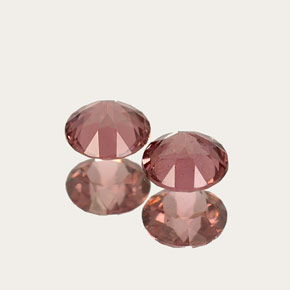 Pedras preciosas de granada rodolita rosa natural de  ct, corte redondo, VVS-VS