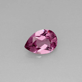 Granada rodolita violeta natural 0,69ct, formato de pêra, VS-SI