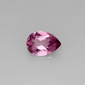 Granada rodolita violeta natural 0,69ct, formato de pêra, VS-SI