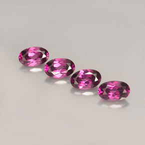 Pedras preciosas de granada rodolita rosa natural de  ct, corte oval, VVS-VS