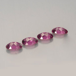 Pedras preciosas de granada rodolita rosa natural de  ct, corte oval, VVS-VS