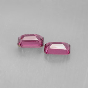 Pedras preciosas de granada rodolita rosa natural de  ct, corte esmeralda, VVS-VS