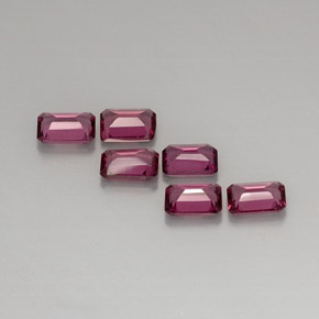 Pedras preciosas de granada rodolita rosa natural de  ct, corte esmeralda, VVS-VS