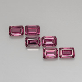 Pedras preciosas de granada rodolita rosa natural de  ct, corte esmeralda, VVS-VS