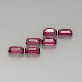 Pedras preciosas de granada rodolita rosa natural de  ct, corte esmeralda, VVS-VS