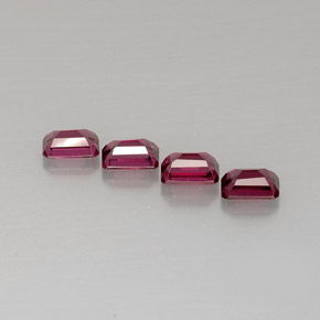 Pedras preciosas de granada rodolita rosa natural de  ct, corte esmeralda, VVS-VS