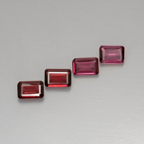 Pedras preciosas de granada rodolita rosa natural de  ct, corte esmeralda, VVS-VS
