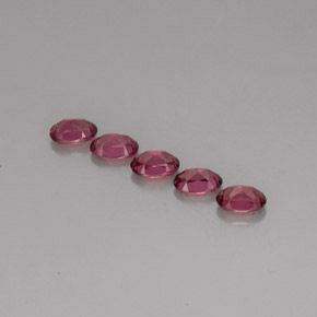 Pedras preciosas de granada rodolita violeta natural de  ct, corte oval, VVS-VS