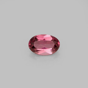 Granada rodolita vermelho natural 0,60ct, corte oval, VVS-VS