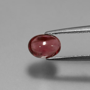 Granada rodolita vermelho natural 1,18ct, transparente, transparente/translúcido