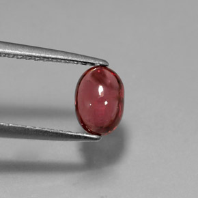 Granada rodolita vermelho natural 1,18ct, transparente, transparente/translúcido